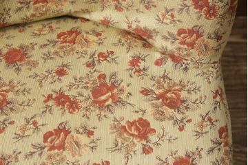 中古　日本フクラ(HUKLA)　TERRACE(テラス)　N560　優美な花柄のファブリックがお洒落な一人掛けソファ(1Pソファ、パーソナルソファ)(R-049886)