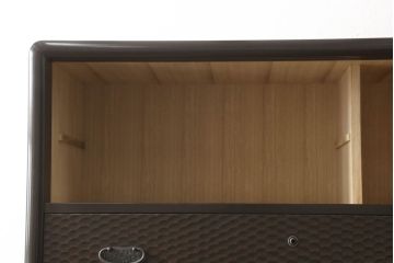 中古　美品　鎌倉彫り　中桐箪笥(チェスト、和箪笥、衣装箪笥、洋服タンス、桐たんす)(R-049895)