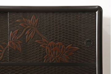 中古　美品　鎌倉彫り　中桐箪笥(チェスト、和箪笥、衣装箪笥、洋服タンス、桐たんす)(R-049895)