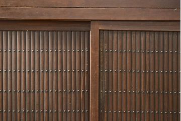 和製アンティーク　明治期　前面ヒノキ材　使い勝手の良い薄型!　近江水屋箪笥(収納棚、キャビネット)(R-049897)