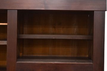 和製アンティーク　明治期　前面ヒノキ材　使い勝手の良い薄型!　近江箪笥の水屋サイドボード(収納棚、キャビネット)(R-049898)