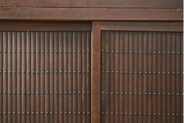 和製アンティーク　明治期　前面ヒノキ材　使い勝手の良い薄型!　近江箪笥のサイドボード(収納棚、キャビネット)(R-049899)