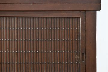 和製アンティーク　明治期　前面ヒノキ材　使い勝手の良い薄型!　近江箪笥のサイドボード(収納棚、キャビネット)(R-049899)