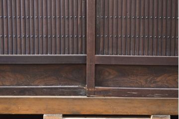 和製アンティーク　明治期　前面ヒノキ材　使い勝手の良い薄型!　近江箪笥のサイドボード(収納棚、キャビネット)(R-049899)