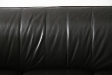 中古　美品　富士ファニチア(富士ファニチュア、フジファニチュア、FUJI FURNITURE、富士ファニチャー)　本革製三人掛けソファ(3Pソファ)(R-049900)