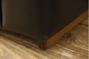 中古　美品　富士ファニチア(富士ファニチュア、フジファニチュア、FUJI FURNITURE、富士ファニチャー)　本革製三人掛けソファ(3Pソファ)(R-049900)