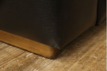 中古　美品　富士ファニチア(富士ファニチュア、フジファニチュア、FUJI FURNITURE、富士ファニチャー)　本革製三人掛けソファ(3Pソファ)(R-049900)