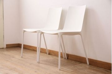 中古　オカムラ(OKAMURA)　ウィスナーハーガー(wiesner hager)　スタッキングチェア2脚セット(マカオチェア、MACAO Chair、会議用チェア、オフィスチェア、椅子、イス、バラ売り可能)(定価約10万円)(R-049902)