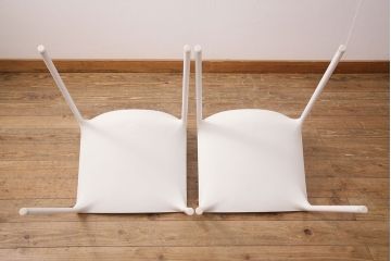 中古　オカムラ(OKAMURA)　ウィスナーハーガー(wiesner hager)　スタッキングチェア2脚セット(マカオチェア、MACAO Chair、会議用チェア、オフィスチェア、椅子、イス、バラ売り可能)(定価約10万円)(R-049902)