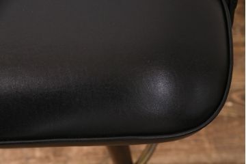 中古　海外ビンテージ　アメリカヴィンテージ　メンズライクなデザインが格好良い回転チェア(カウンタースツール、ハイスツール、ハイチェア、合皮)(R-049907)
