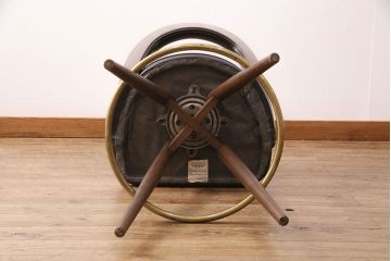 中古　海外ビンテージ　アメリカヴィンテージ　メンズライクなデザインが格好良い回転チェア(カウンタースツール、ハイスツール、ハイチェア、合皮)(R-049907)