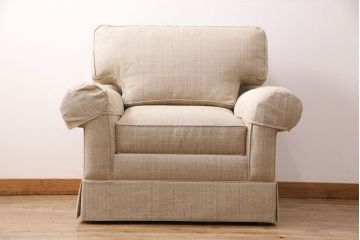 極美品　展示品　ETHAN ALLEN(イーセンアーレン)　くつろぎの空間づくりにおすすめの一人掛けソファ(1Pソファ、アームソファ、シングルソファ)(R-049910)