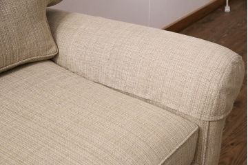 極美品　展示品　ETHAN ALLEN(イーセンアーレン)　くつろぎの空間づくりにおすすめの一人掛けソファ(1Pソファ、アームソファ、シングルソファ)(R-049910)