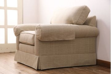 新古　未使用展示品　超美品　ETHAN ALLEN(イーセンアーレン)　くつろぎの空間づくりにおすすめの一人掛けソファ(1Pソファ、アームソファ、シングルソファ)(R-049911)