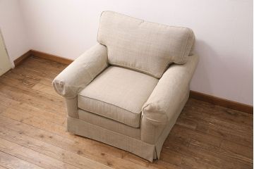 新古　未使用展示品　超美品　ETHAN ALLEN(イーセンアーレン)　くつろぎの空間づくりにおすすめの一人掛けソファ(1Pソファ、アームソファ、シングルソファ)(R-049911)