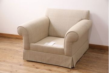 新古　未使用展示品　超美品　ETHAN ALLEN(イーセンアーレン)　くつろぎの空間づくりにおすすめの一人掛けソファ(1Pソファ、アームソファ、シングルソファ)(R-049911)