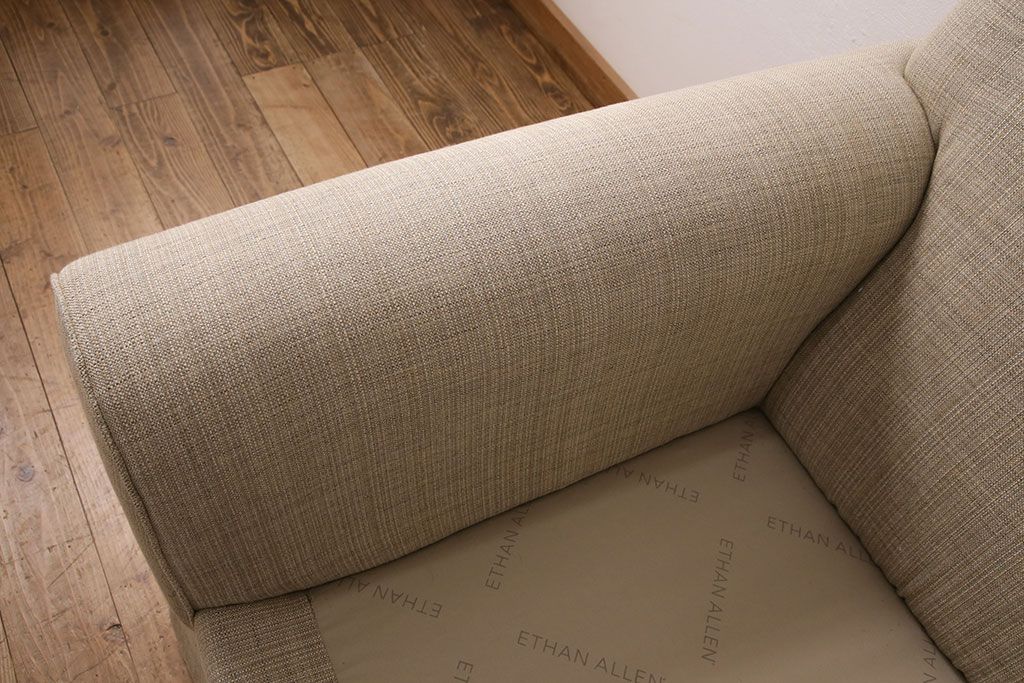 新古　未使用展示品　超美品　ETHAN ALLEN(イーセンアーレン)　くつろぎの空間づくりにおすすめの一人掛けソファ(1Pソファ、アームソファ、シングルソファ)(R-049911)