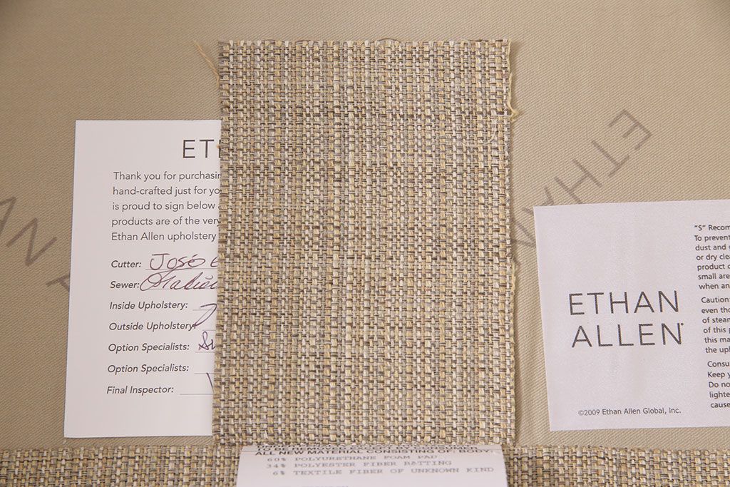 新古　未使用展示品　超美品　ETHAN ALLEN(イーセンアーレン)　くつろぎの空間づくりにおすすめの一人掛けソファ(1Pソファ、アームソファ、シングルソファ)(R-049911)