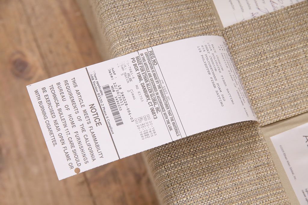 新古　未使用展示品　超美品　ETHAN ALLEN(イーセンアーレン)　くつろぎの空間づくりにおすすめの一人掛けソファ(1Pソファ、アームソファ、シングルソファ)(R-049911)