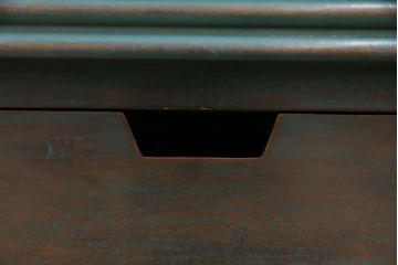 中古　美品　バロッサバレンティ(VARO,S.A. VALENTI)　アルタミラ205901SP　グリーンカラーが空間のアクセントになるガラスキャビネット(飾り棚、陳列棚、店舗什器)(定価約72万円)(R-049914)