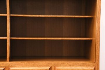 中古　美品　工房我楽堂　拭き漆仕上げが上質さを高める栗材製戸棚(定価約37万円)(収納棚、サイドボード、キャビネット)(R-049915)