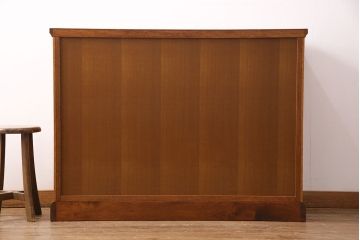 中古　美品　工房我楽堂　拭き漆仕上げが上質さを高める栗材製戸棚(定価約37万円)(収納棚、サイドボード、キャビネット)(R-049915)