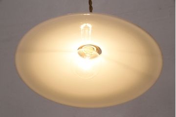 アンティーク照明　レトロな平笠シェードのペンダントライト2個セット(天井照明、吊り下げ照明、電笠)(R-049922)