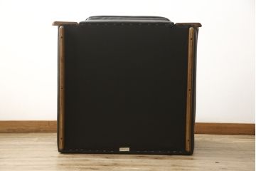 中古　美品　富士ファニチア(富士ファニチュア、フジファニチュア、FUJI FURNITURE、富士ファニチャー)　本革製1人掛けソファ(1Pソファ)(R-049924)