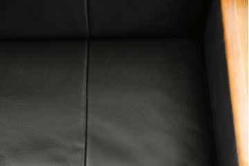 中古　美品　富士ファニチア(富士ファニチュア、フジファニチュア、FUJI FURNITURE、富士ファニチャー)　本革製1人掛けソファ(1Pソファ)(R-049925)