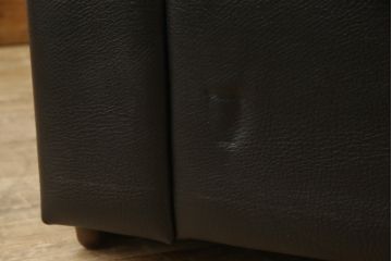 中古　美品　富士ファニチア(富士ファニチュア、フジファニチュア、FUJI FURNITURE、富士ファニチャー)　本革製1人掛けソファ(1Pソファ)(R-049925)