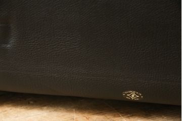 中古　美品　富士ファニチア(富士ファニチュア、フジファニチュア、FUJI FURNITURE、富士ファニチャー)　本革製1人掛けソファ(1Pソファ)(R-049925)