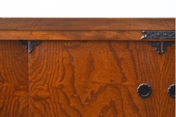 ヴィンテージ家具　民芸家具　岩谷堂箪笥　選べる!脚付きリメイク・台輪製作　和モダンな空間にも取り入れやすいローボード(リビングボード、テレビ台、テレビボード、ビンテージ)(R-049926)