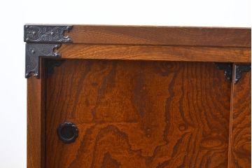 ヴィンテージ家具　民芸家具　岩谷堂箪笥　選べる!脚付きリメイク・台輪製作　和モダンな空間にも取り入れやすいローボード(リビングボード、テレビ台、テレビボード、ビンテージ)(R-049926)