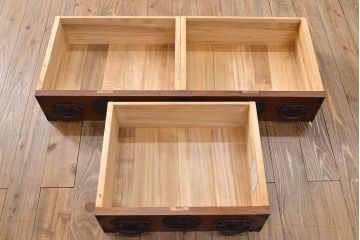 ヴィンテージ家具　民芸家具　岩谷堂箪笥　選べる!脚付きリメイク・台輪製作　和モダンな空間にも取り入れやすいサイドボード(リビングボード、テレビ台、テレビボード、ローボード、ビンテージ)(R-049927)