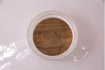 和製アンティーク　平芯5分芯　ピンクの縁が可愛らしいアクセントのオイルランプ(ハンギングランプ、吊り下げランプ、ランタン)(R-049949)