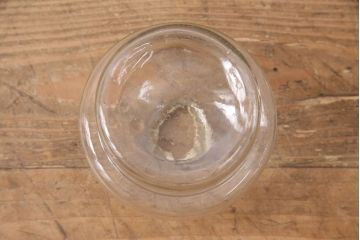 和製アンティーク　平芯5分芯　ピンクの縁が可愛らしいアクセントのオイルランプ(ハンギングランプ、吊り下げランプ、ランタン)(R-049949)