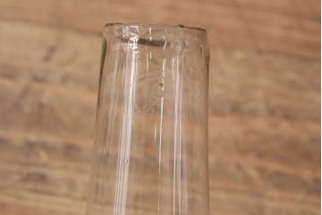 和製アンティーク　平芯5分芯　ピンクの縁が可愛らしいアクセントのオイルランプ(ハンギングランプ、吊り下げランプ、ランタン)(R-049949)