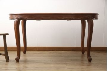 中古　高級家具　カリン材のエクステンションテーブル(ダイニングテーブル、花梨材)(R-049959)