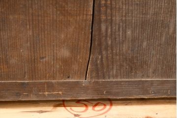 和製アンティーク　大正初期　前面ケヤキ材　五丁引き!　流れるような杢目と漆の美しさを堪能できる二本松箪笥(収納箪笥、衣装箪笥、時代箪笥)(R-049961)