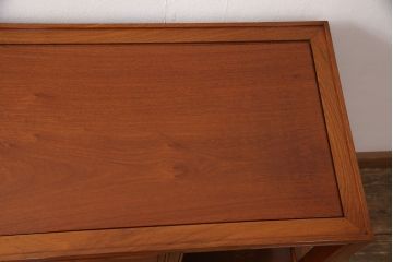 中古　高級家具　トレー付き　温かな雰囲気を醸しだすカリン材製のキッチンワゴン(キャビネット、サイドテーブル、トロリー、花梨材)(R-049962)