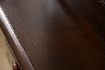 中古　美品　松本民芸家具　収納力たっぷりの高級感漂うD型食器棚(カップボード、飾り棚、収納棚、本箱)(R-049963)