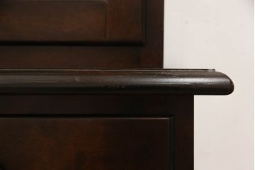 中古　美品　松本民芸家具　収納力たっぷりの高級感漂うD型食器棚(カップボード、飾り棚、収納棚、本箱)(R-049963)