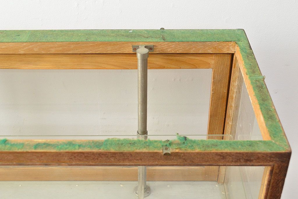 和製アンティーク　希少!　タイル付きの可愛いタバコ屋ガラスケース(ショーケース、陳列棚)(R-049970)