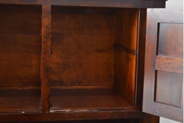 中古　美品　松本民芸家具　コレクションにもおすすめ!クラシックな雰囲気が格好いいS.P型ワインボード(ワインラック、収納棚、戸棚、キャビネット、SP型)(定価約99万円)(R-049972)