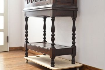中古　美品　松本民芸家具　コレクションにもおすすめ!クラシックな雰囲気が格好いいS.P型ワインボード(ワインラック、収納棚、戸棚、キャビネット、SP型)(定価約99万円)(R-049972)