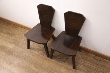 中古　民芸家具　美品　星野民芸(星野民藝)　桜材　激レア品!　存在感を放つ八角炉+椅子4脚セット(ダイニングテーブル、囲炉裏、ダイニングセット)(定価約120万円)(R-049974)