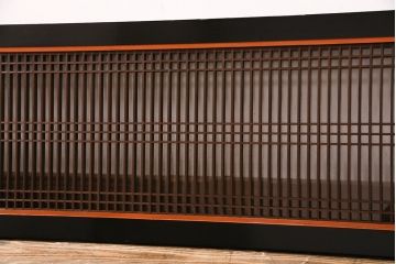 和製アンティーク　片面ガラス　凛とした佇まいが品の良さを高める筬欄間(オサランマ、明かり取り、明り取り、建具)(R-049977)