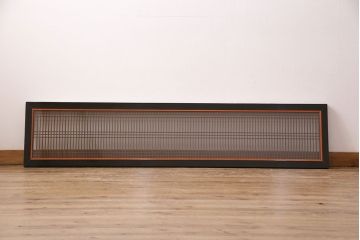 和製アンティーク　片面ガラス　凛とした佇まいが品の良さを高める筬欄間(オサランマ、明かり取り、明り取り、建具)(R-049977)