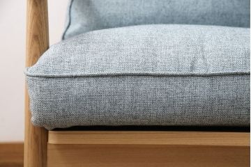 中古　美品　KEYUCA(ケユカ)　タモ材　優しい色味が素敵なタビーソファ(三人掛けソファ、3Pソファ)(R-049987)