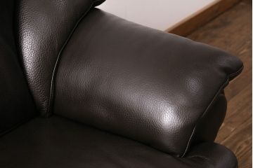 展示品　極美品　新古品　enzo dambrosio(エンツォダンブロシオ)　高級感溢れるイタリアデザインの本革製2人掛けソファ(定価約32万円)(2P、二人掛け)(R-049989)